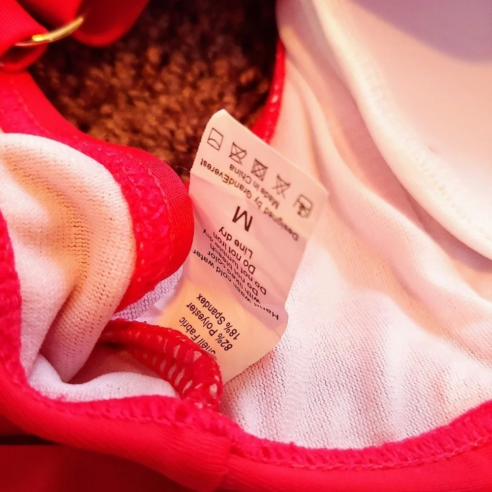 NWT Enjoy the Sunshine red two piece bikini